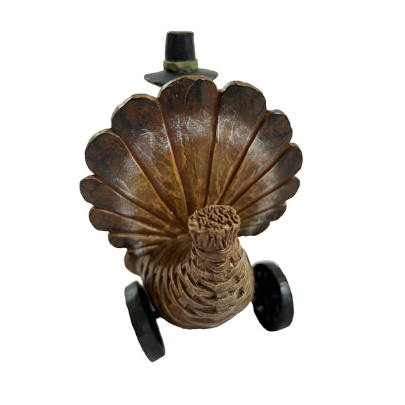 Williraye Studio Turkey Of Plenty Turkey As Pilgrim On Wheels Cornucopia Fall - Picture 5 of 7